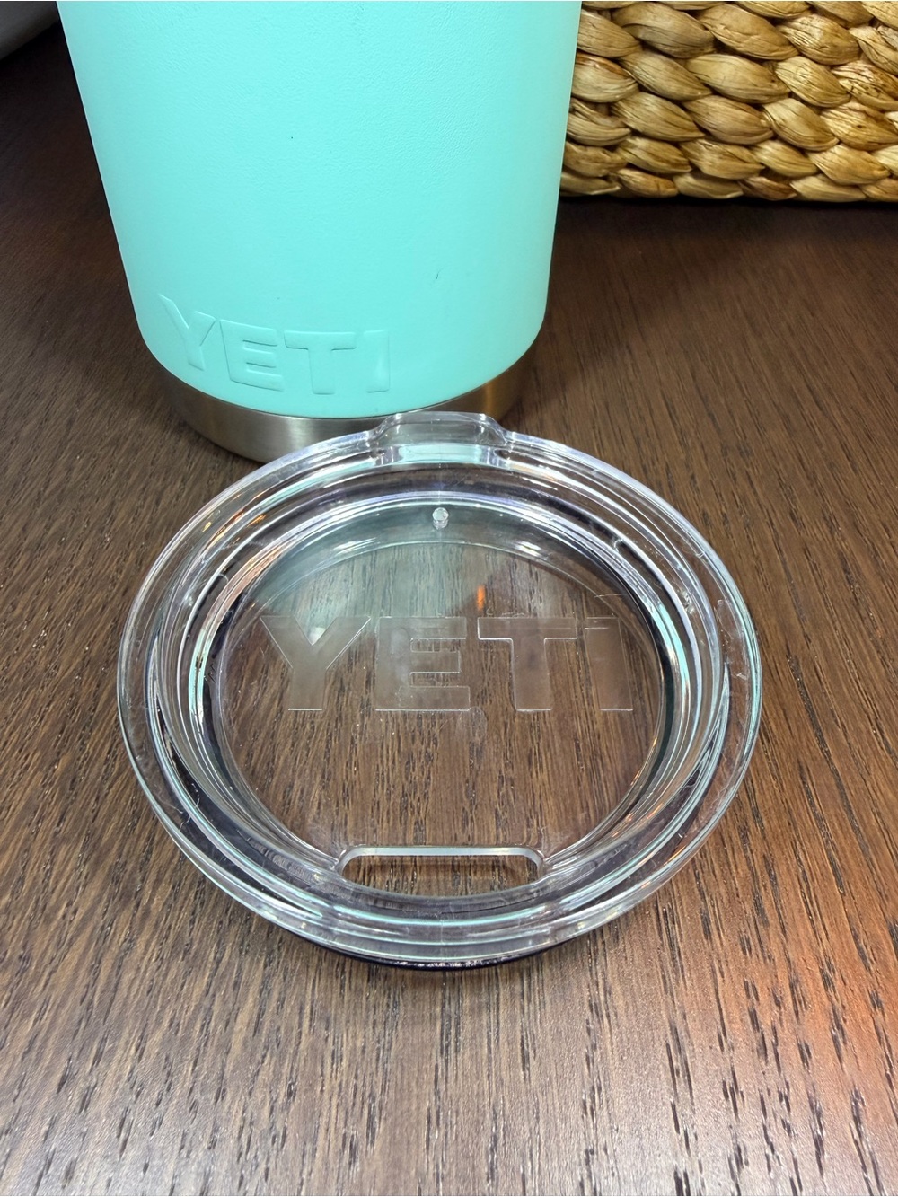 Yeti Seafoam Green Insulated Rambler Lowball Tumbler with standard lid - Picture 3 of 6